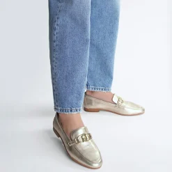 Femme Liu-Jo Mocassins en Cuir Emel dorés