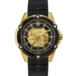 Homme Guess Montre Automatique Homme Bolt en Silicone noire