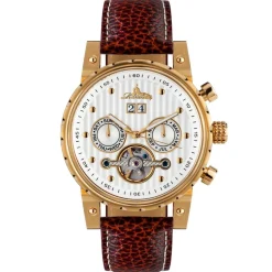 Homme Richtenburg Montre automatique Homme en Cuir Newport marron