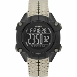 Online Guess Montre Chronographe Homme Rex en Silicone beige