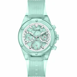 Femme Guess Montre Femme Athena en Silicone verte