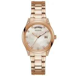 Femme Guess Montre Femme Aura en Acier rose doré