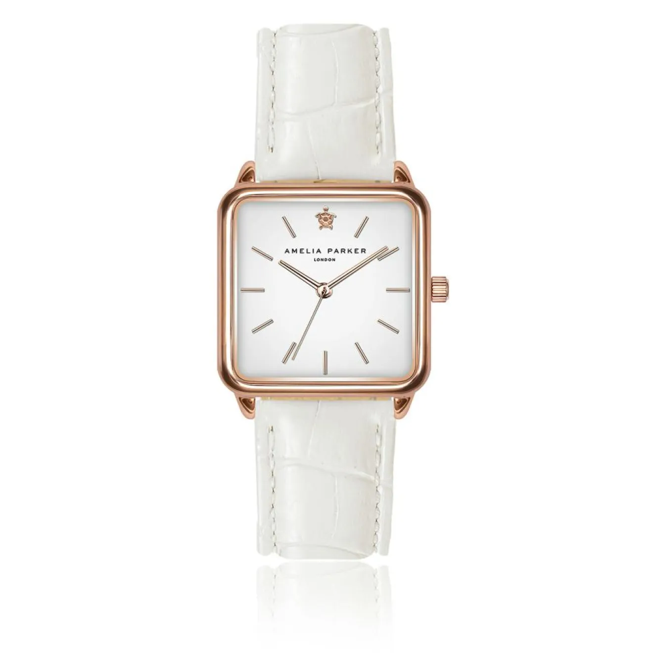Femme Amelia Parker Montre Femme Bay en Cuir blanche