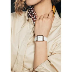 Femme Amelia Parker Montre Femme Bay en Cuir blanche