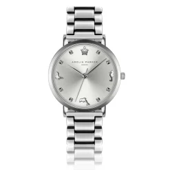 Femme Amelia Parker Montre Femme Charm en Acier argentée