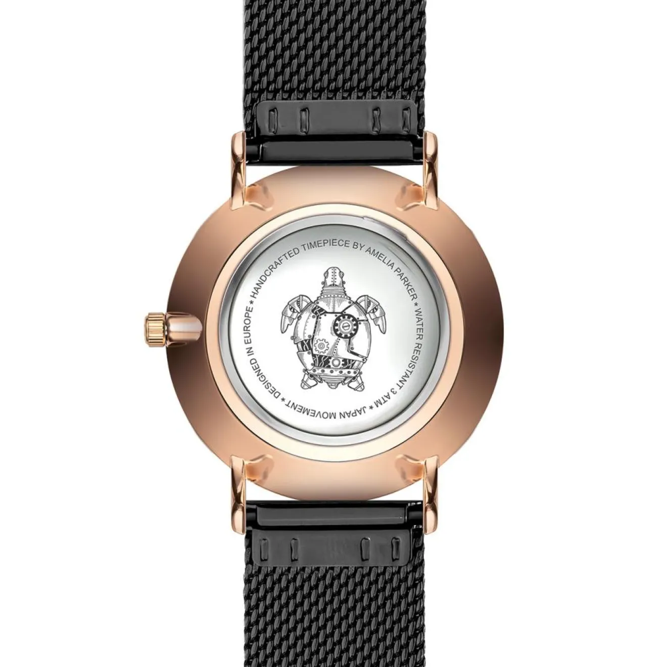 Femme Amelia Parker Montre Femme Coral en Acier noire