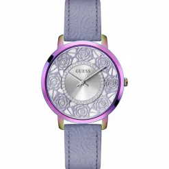 Femme Guess Montre Femme Dahlia en Cuir violette