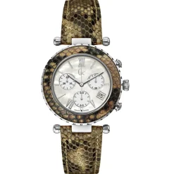 Femme Guess Collection Montre Femme Diver Chic en Cuir beige/noir