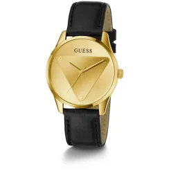 Clearance Guess Montre Femme Emblem en Cuir noire