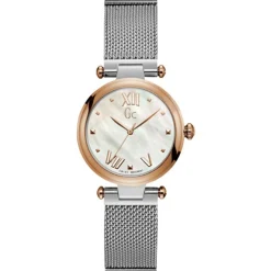 Hot Guess Collection Montre Femme en Acier argenté/rose doré