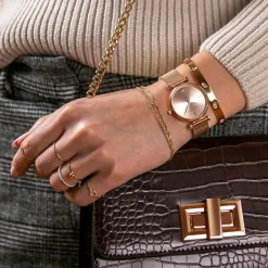 Discount Amelia Parker Montre Femme en Acier Gold Shore rose doré