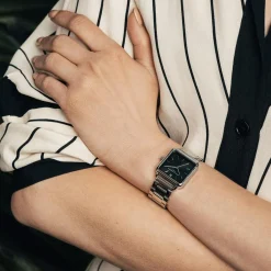 Clearance Amelia Parker Montre Femme en Acier Night Voyage argentée