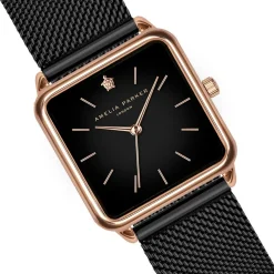 Amelia Parker Montre Femme en Acier Night Plaza noire