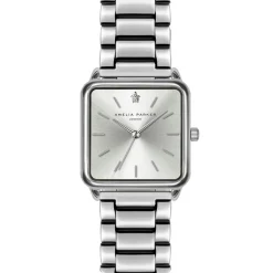 Clearance Amelia Parker Montre Femme en Acier Plaza argentée