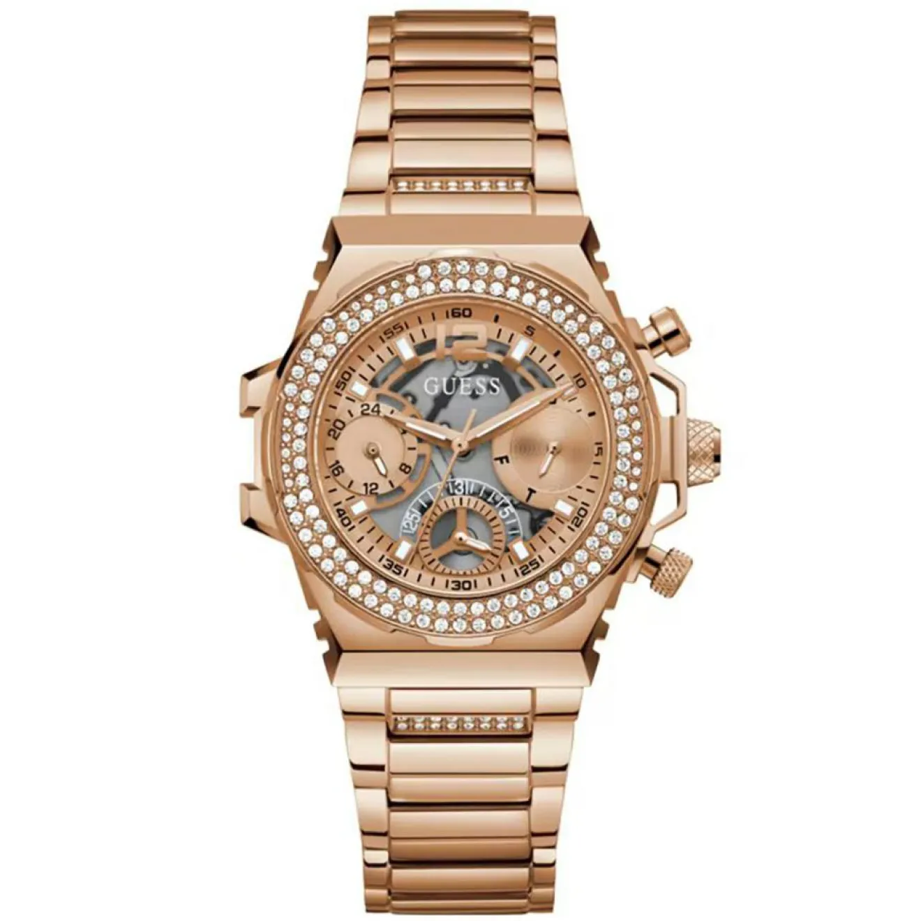 Outlet Guess Montre Femme Fusion en Acier rose doré