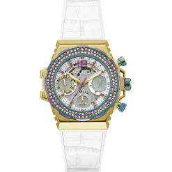 Femme Guess Montre Femme Fusion en Cuir blanche