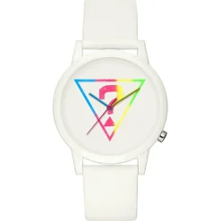 Femme Guess Montre Femme Hollywood en Silicone blanche