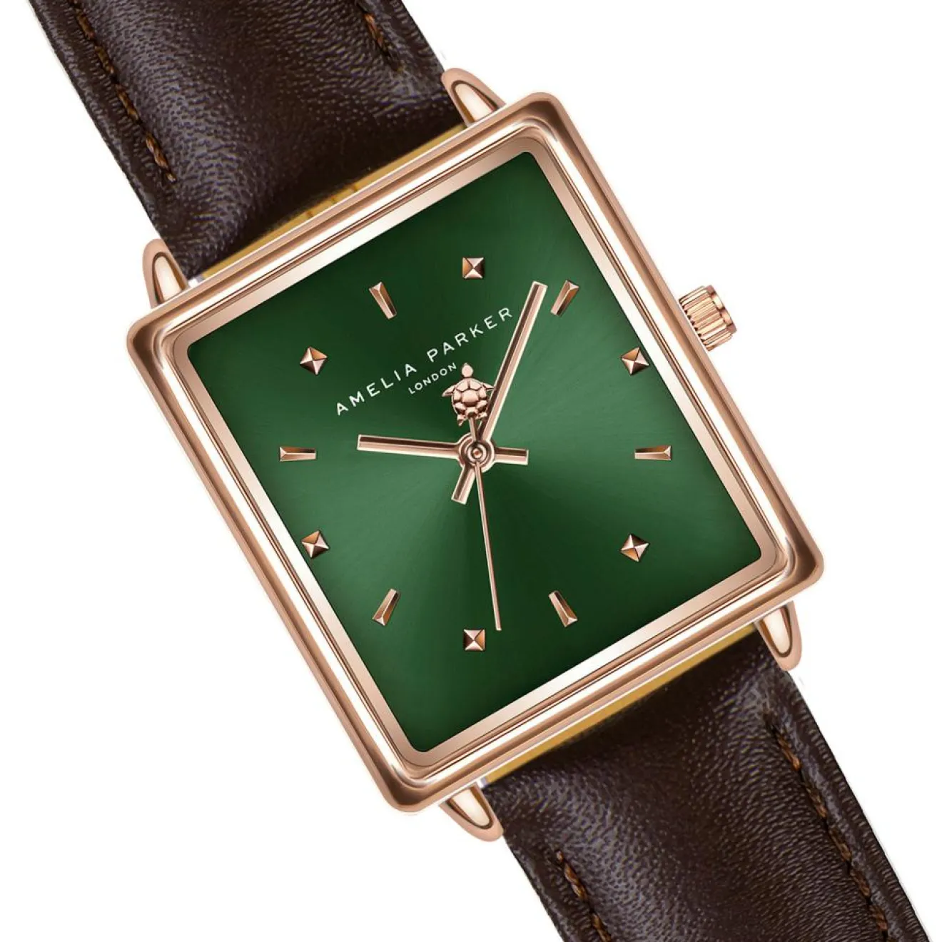 New Amelia Parker Montre Femme Joyful Journey en Cuir marron