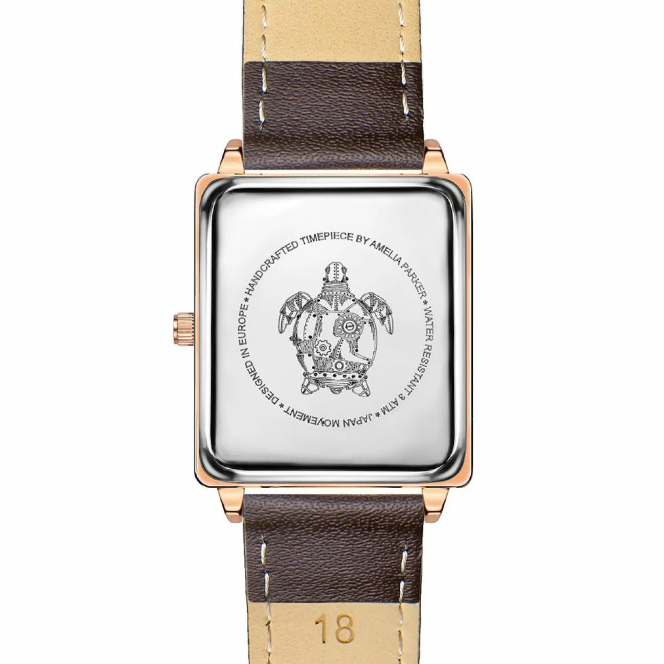 New Amelia Parker Montre Femme Joyful Journey en Cuir marron