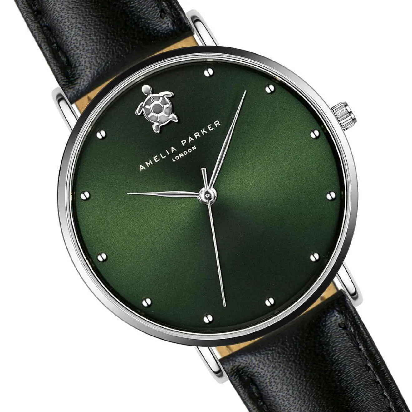 Femme Amelia Parker Montre Femme Maya Bay en Cuir noire
