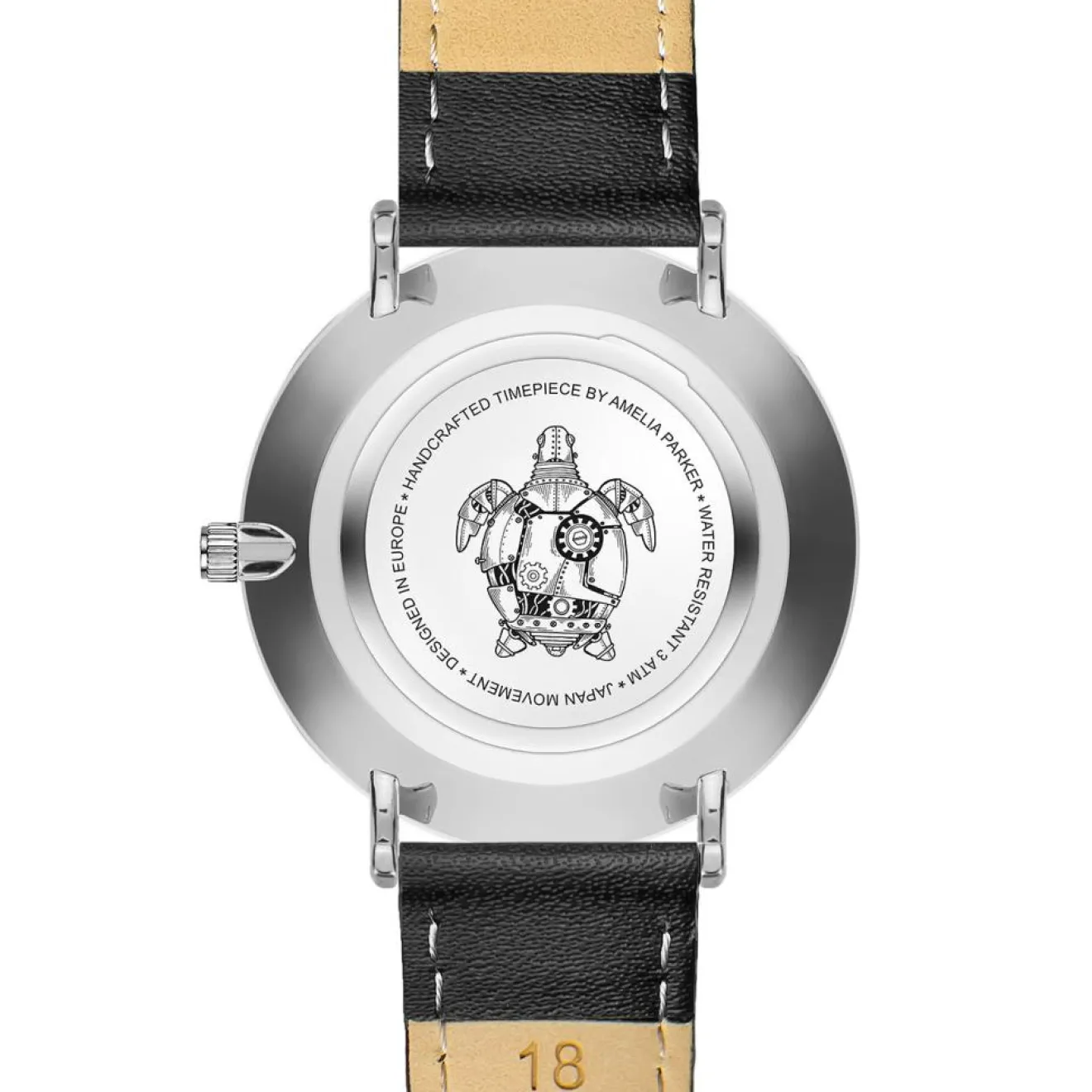 Femme Amelia Parker Montre Femme Maya Bay en Cuir noire