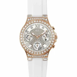 Femme Guess Montre Femme Moonlight en Silicone blanche