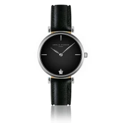 Femme Amelia Parker Montre Femme Night Shore en Cuir noire