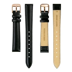 Femme Amelia Parker Montre Femme Petite Classique en Cuir noire