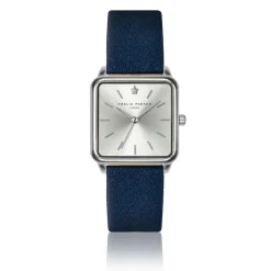 Femme Amelia Parker Montre Femme Plaza en Cuir bleu foncé