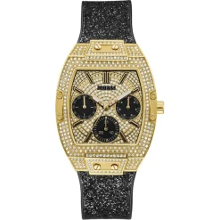 Femme Guess Montre Femme Raven en Cuir noire