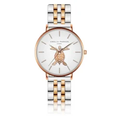 Femme Amelia Parker Montre Femme Rose Turtle en Acier rose doré/argenté