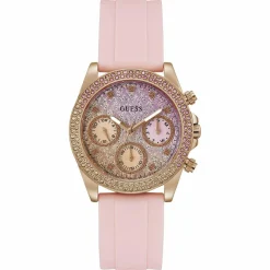 Femme Guess Montre Femme Sparkling en Silicone rose