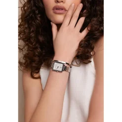 Femme Amelia Parker Montre Femme White Desert en Acier argentée