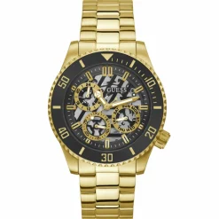 Hot Guess Montre Homme Axle en Acier dorée