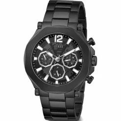 Online Guess Montre Homme Edge en Acier noire