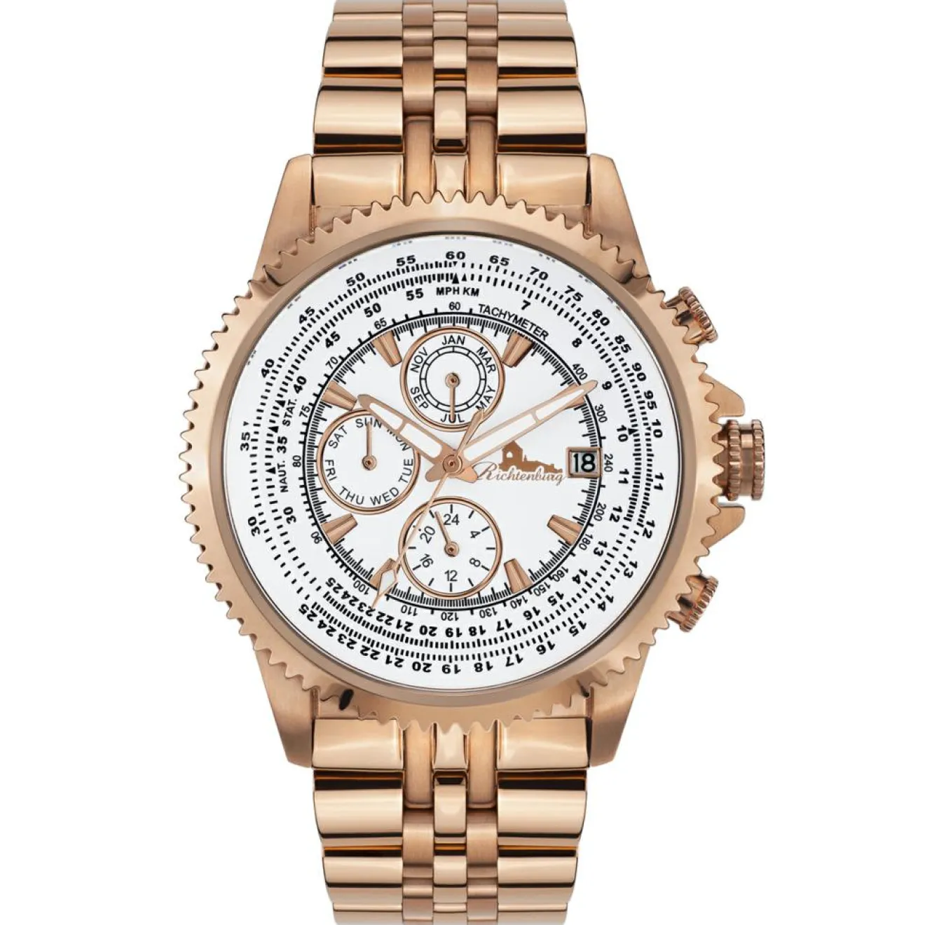 Homme Richtenburg Montre Homme en Acier Panama rosegold