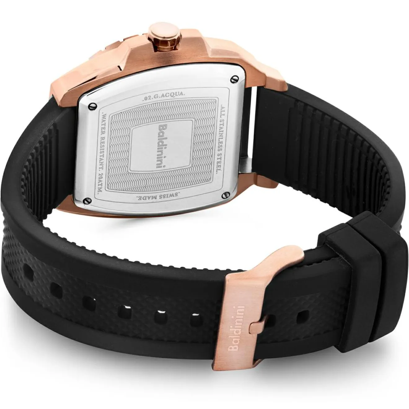 New Baldinini Montre Homme en Caoutchouc Acqua noire