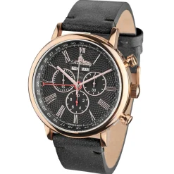 Homme Richtenburg Montre Homme en Cuir Burbank noire