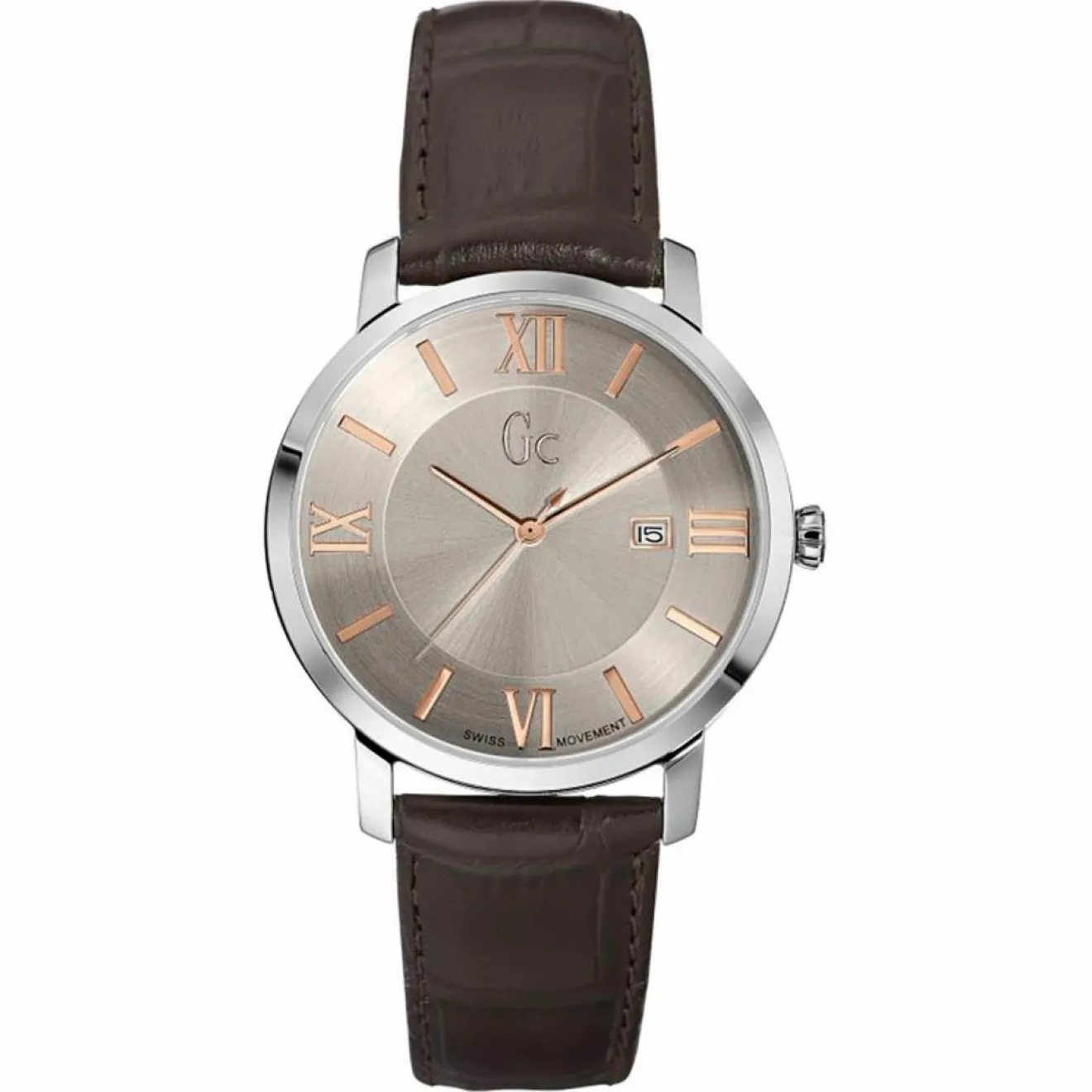 Clearance Guess Collection Montre Homme en Cuir marron