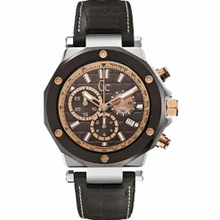 New Guess Collection Montre Homme en Cuir marron