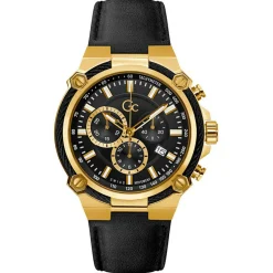 Sale Guess Collection Montre Homme en Cuir noire
