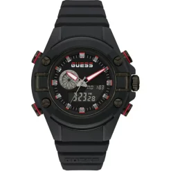 Outlet Guess Montre Homme G Force en Résine noire