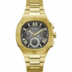 Homme Guess Montre Homme Headline en Acier dorée