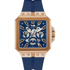 Outlet Guess Montre Homme Leo en Silicone bleue