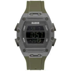 Homme Guess Montre Homme Phoenix en Silicone verte