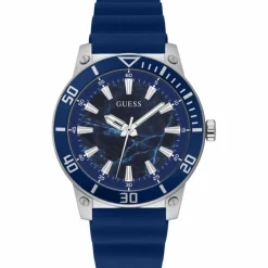 Homme Guess Montre Homme Sport en Silicone bleue