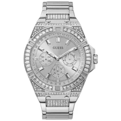Homme Guess Montre Homme Zeus en Acier argentée