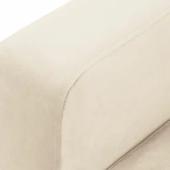 Mazzini Sofas Méridienne Velours Gauche Venus beige clair - 160x104x90 cm