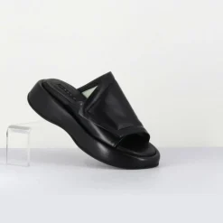 Femme Malloni Mules en Cuir Rombo noires