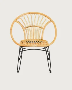 Hot Uniqka Naga - Fauteuil en rotin naturel et pieds métal